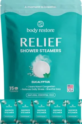 BodyRestore Shower Steamers, Relief (15 Pack)