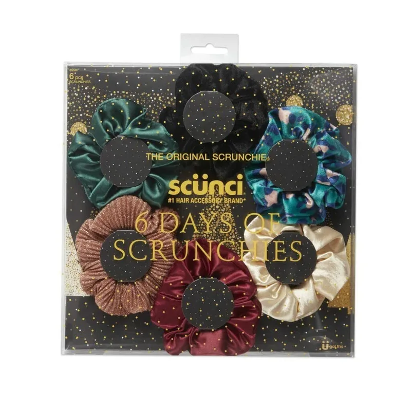 Scunci Six Days of Scrunchies Fashion Gift Set Scunci Six Days of Scrunchies Fashion Gift Set