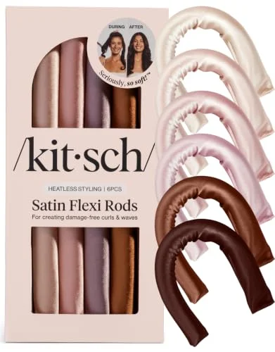 Kitsch Satin Flexi Rods (6 pcs, Rosewood)