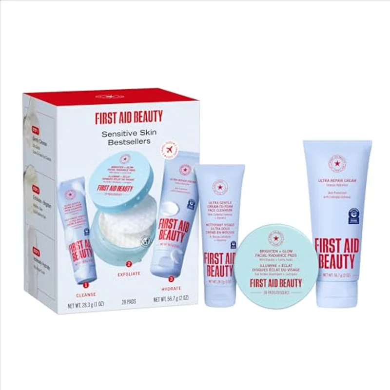 First Aid Beauty Sensitive Skin Skincare Routine Set, 3-Piece