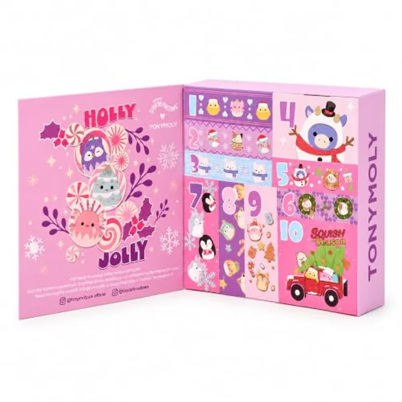 TONYMOLY x Squishmallows 10-Day Skincare Advent Calendar, K-Beauty Gift Set